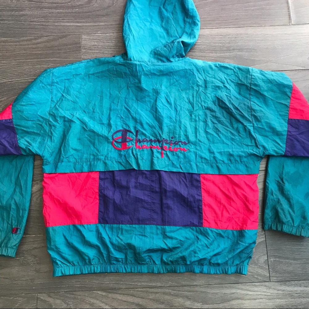 vintage champion windbreaker
